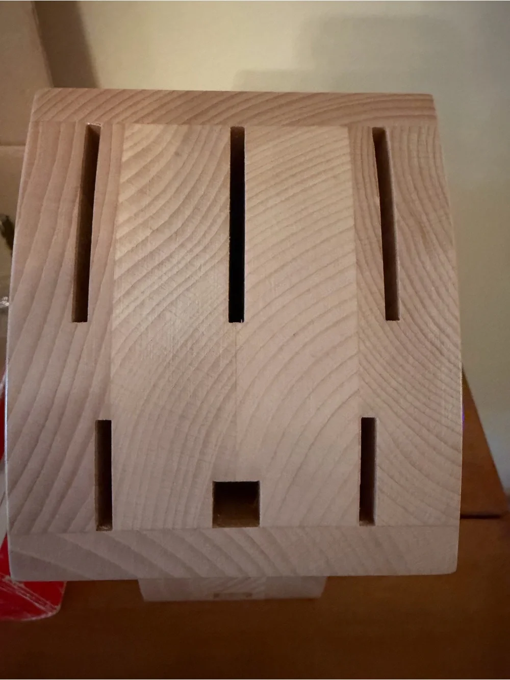 Fissler Solid Beechwood Knife Block - Never Used.  Knives are not included.